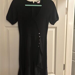 Parker Black Mini Dress with rhinestone Detail